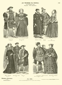 Costumes of English and Scottish Royalty and Nobility, 16th Century by German School