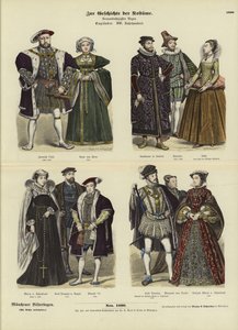 Costumes of English and Scottish Royalty and Nobility, 16th Century by German School