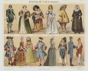 Costumes of the 17th to the 19th Century by German School