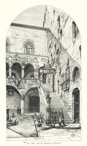 Courtyard of the Bargello, Florence, Italy by German School