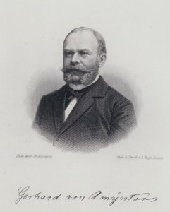 Dagobert von Gerhardt, German Soldier, Poet and Novelist (engraving) by German School
