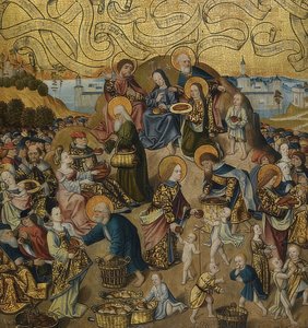 The Miracle of Five Loaves and Two Fish by German School