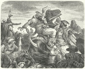 Death of the Ottoman Sultan Murad I at the Battle of Kosovo by German School