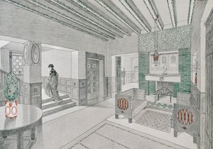 Design for a Living-Hall by Valentin Mink, 1906