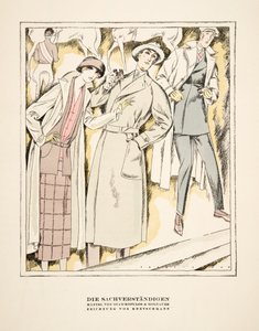 Die Sachverständigen, Advertisement for Coats by Stawropulos & Moldauer, from Styl, pub. 1922 by German School