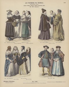 Dutch, Bohemian, Spanish, English, French and Polish Costumes by German School