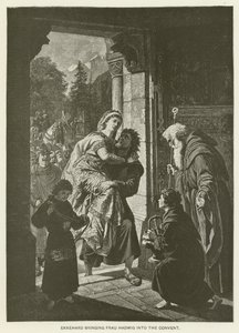 Ekkehard bringing Frau Hadwig into the convent by German School