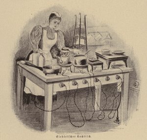 Electric cooking table by German School