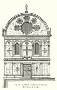 Facade of the Church of Santa Maria dei Miracoli, Designed by Pietro Lombardo, Venice, Italy by German School