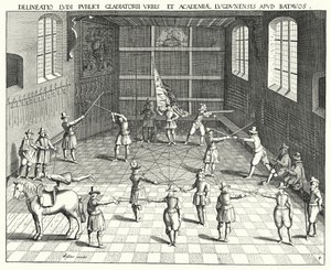 Fencing hall at the University of Leiden by German School