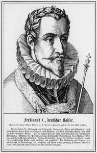 Ferdinand I, German Emperor (engraving) by German School