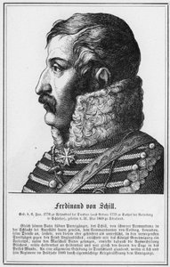 Ferdinand von Schill (engraving) by German School