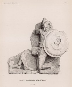 Figure of a Giant from the Pediment of the Treasury of Megara, Olympia, Greece by German School