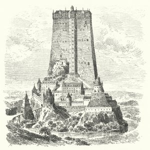 Fleckenstein Castle, Alsace (engraving)