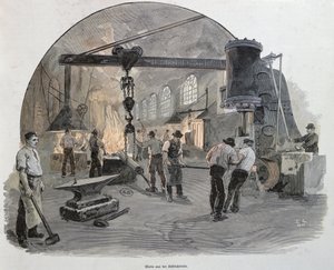 Forges at the Imperial Engineering Works at Kiel