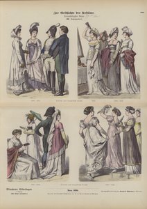 French and German Costumes, Early 19th Century by German School