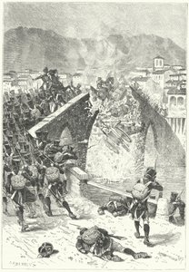 French soldiers attacking Monsterrat, Spain by German School