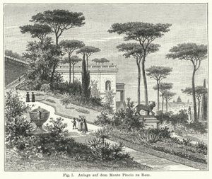 Garden design: Monte Pincio, Rome, Italy by German School