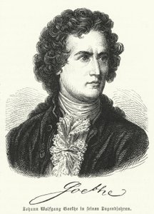 German Author Johann Wolfgang Goethe (1749-1832) in His Youth by German School