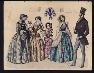 German fashion plate, mid 19th century by German School