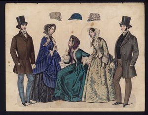 German fashion plate, mid 19th century by German School