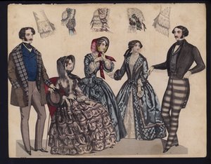 German fashion plate, mid 19th century by German School