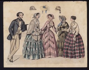 German fashion plate, mid 19th century by German School