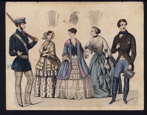 German fashion plate, mid 19th century