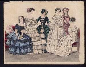 German Fashion Plate, Mid 19th Century by German School