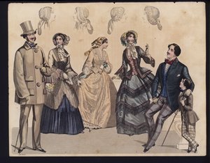 German Fashion Plate, Mid 19th Century by German School
