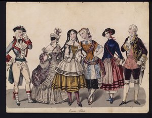 German fashion plate, mid 19th century