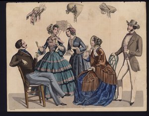 German fashion plate, mid 19th century by German School