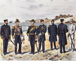 German naval uniforms, late 19th century by German School