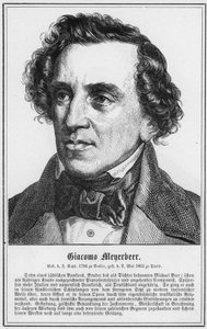 Giacomo Meyerbeer (engraving) by German School