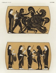 Hercules Fighting Geryon and Perseus Receiving Gifts to Defeat Medusa by German School