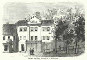 Home of German Poet, Philologist and Literary Historian Ludwig Uhland, Tubingen by German School