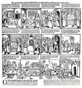 Host desecration by the Jews of Passau by German School