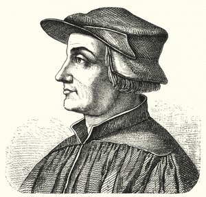 Huldrych Zwingli, leading figure of the Reformation in Switzerland by German School