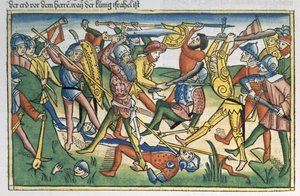 I Samuel 28:1-2 The Philistines war against Israel, from the Nuremberg Bible by German School