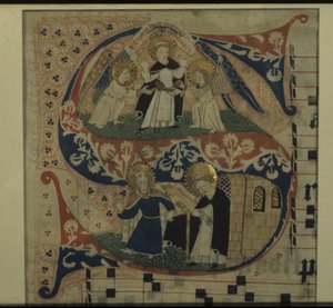 Illuminated Letter S From An Antiphon