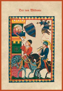 Illustration from a medieval songbook by German School