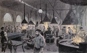 Imperial Wharf in Kiel, Germany, c.1900 by German School