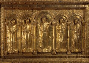 In Front of the Altar of the Cathedral of Bale by German School