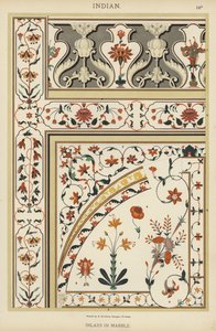 Indian, Inlays in Marble by German School