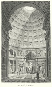 Interior of the Pantheon, Rome by German School