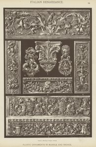 Italian Renaissance, Plastic Ornaments in Marble and Bronze by German School