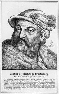 Joachim II, Elector of Brandenburg (engraving) by German School
