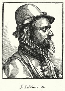 Johann Baptist Fischart, German Satirist (engraving) by German School