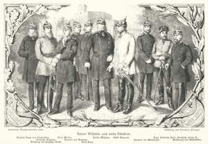 Kaiser Wilhelm I and His Paladins by German School