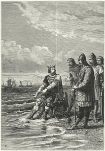King Canute and the waves by German School